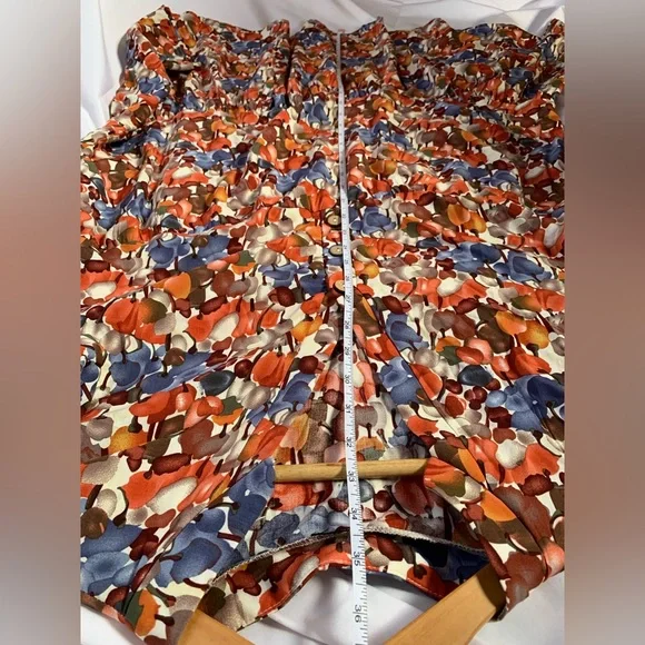 XL Prairie Style‎ Floral Buttons Puff Sleeve Frill Wrist Farm House Hippie Dress - Picture 7 of 7